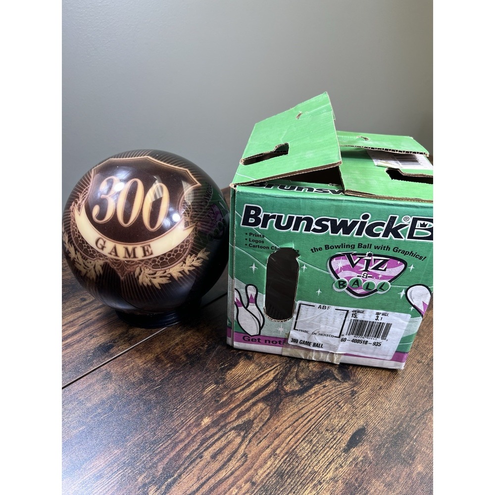 Brunswick Viz A Ball 300 Game Ball New With Box 15 lbs Undrilled